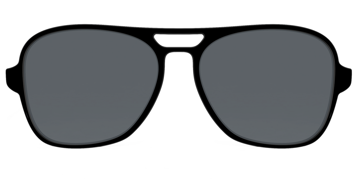 The Non-Polarized Black Sun Top - Front Top Image - Pair Eyewear