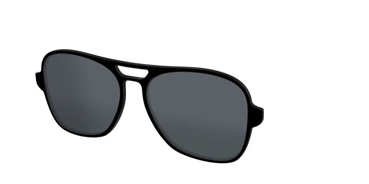 The Non-Polarized Black Sun Top - Angle Top Image - Pair Eyewear