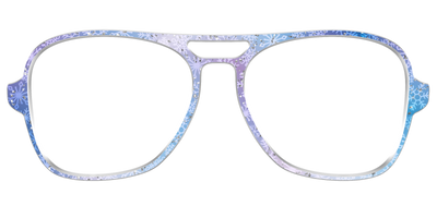The Pastel Snowflake with Iridescent Glitter - Front Top Thumbnail - Pair Eyewear