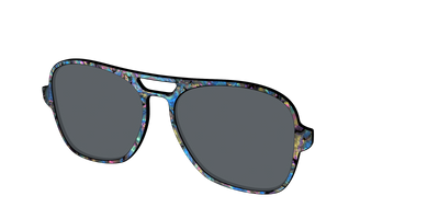The Polarized Midnight Abalone Sun Top - Angle Top Thumbnail - Pair Eyewear
