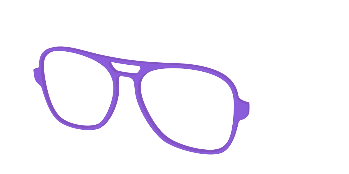The Purple - Angle Top Image - Pair Eyewear