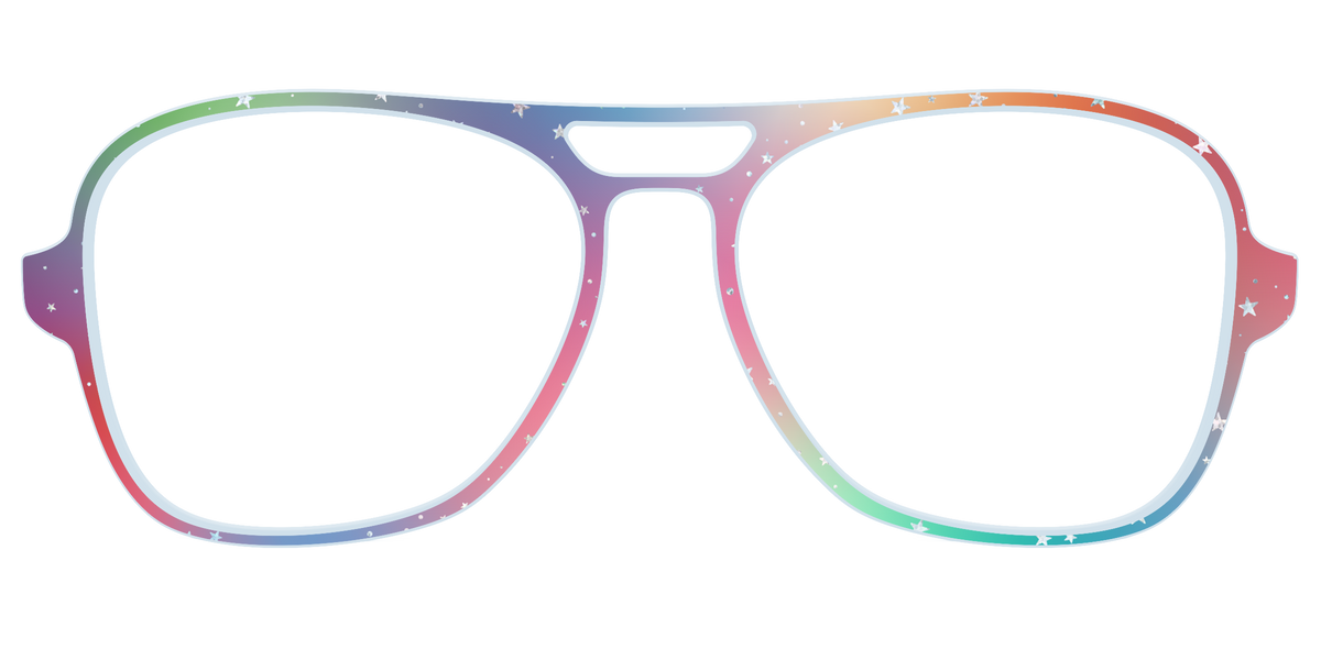 The Rainbow Holographic Celestial - Front Top Image - Pair Eyewear