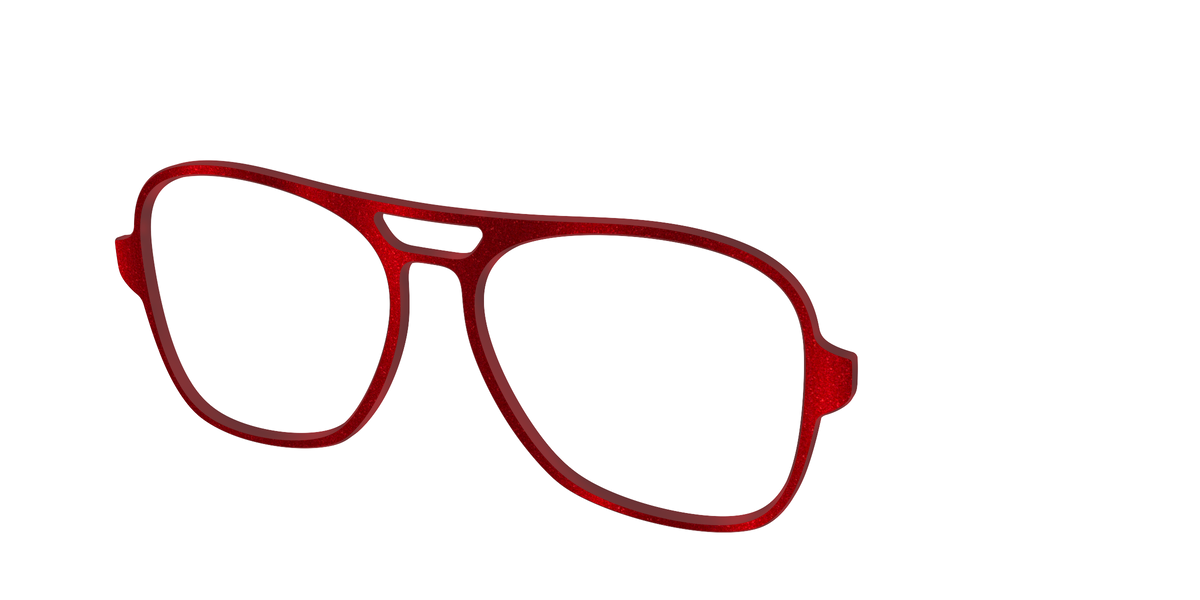 The Red Shimmer - Angle Top Image - Pair Eyewear