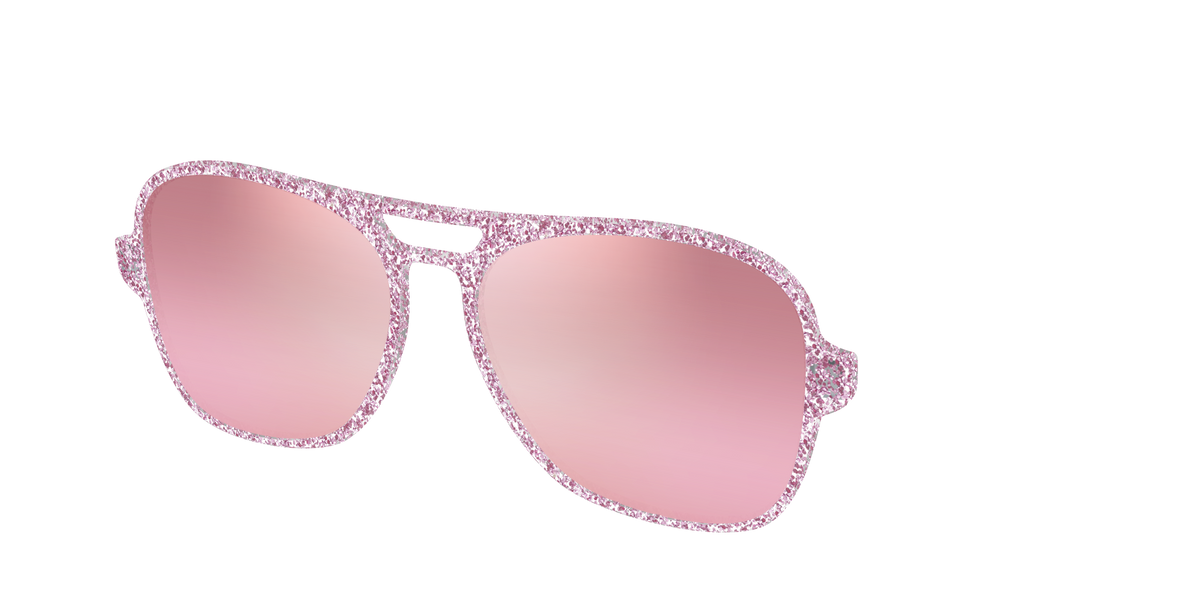 The Polarized Rose Gold Sparkle Sun Top - Angle Top Image - Pair Eyewear