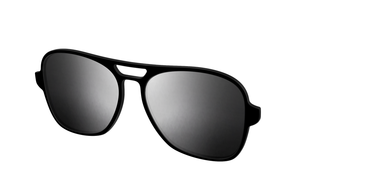 The Polarized Silver Reflective Sun Top - Angle Top Image - Pair Eyewear