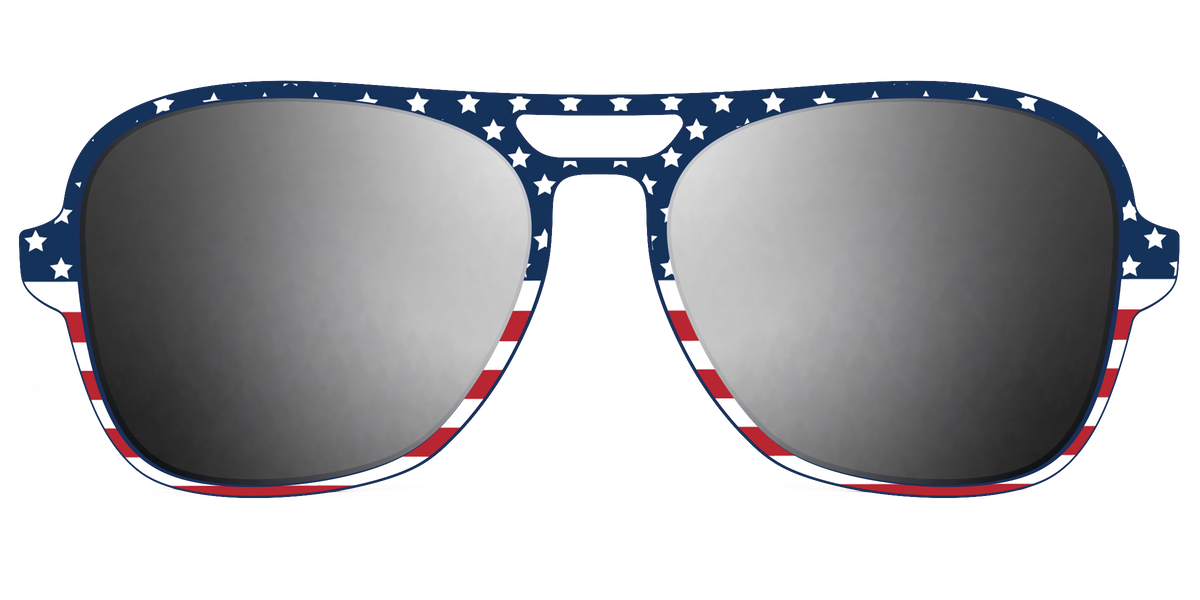 The Polarized Stars & Stripes Sun Top - Front Top Image - Pair Eyewear