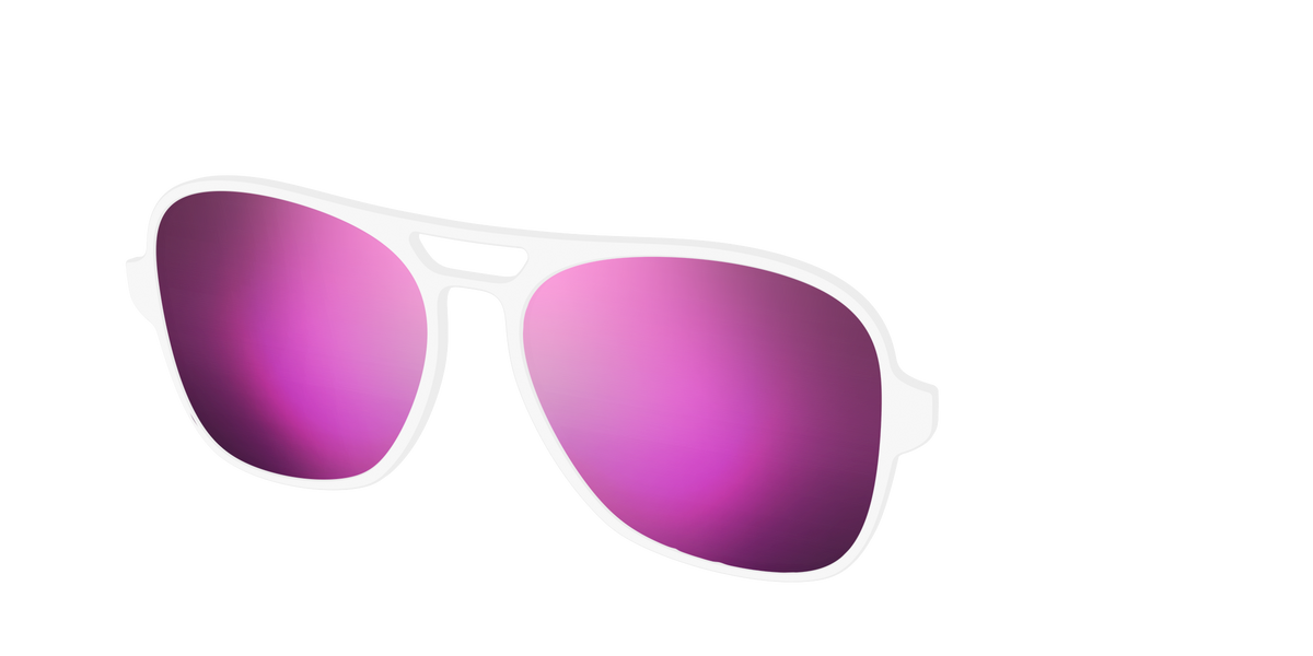 The Polarized White Sun Top - Angle Top Image - Pair Eyewear