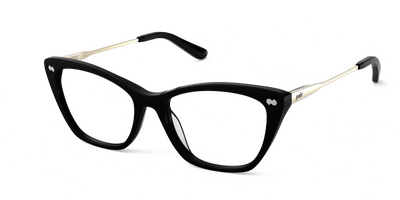 The Wanda - Black Acetate Gold Metal - Thumbnail1 - Pair Eyewear