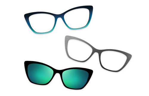 Teal Pearlized Metal - Set - Pair Eyewear