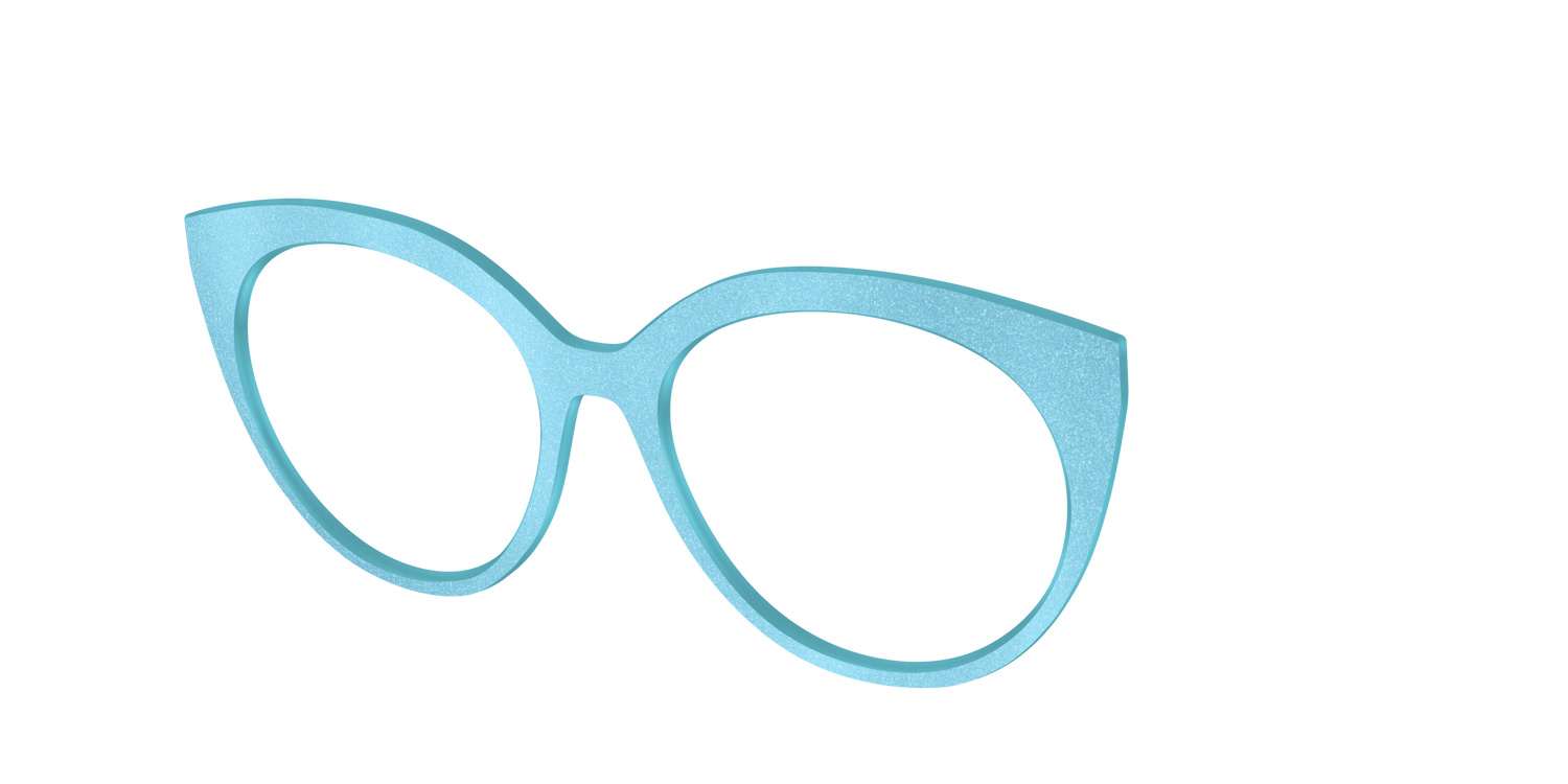 The Aqua Shimmer - Angle Top Image - Pair Eyewear