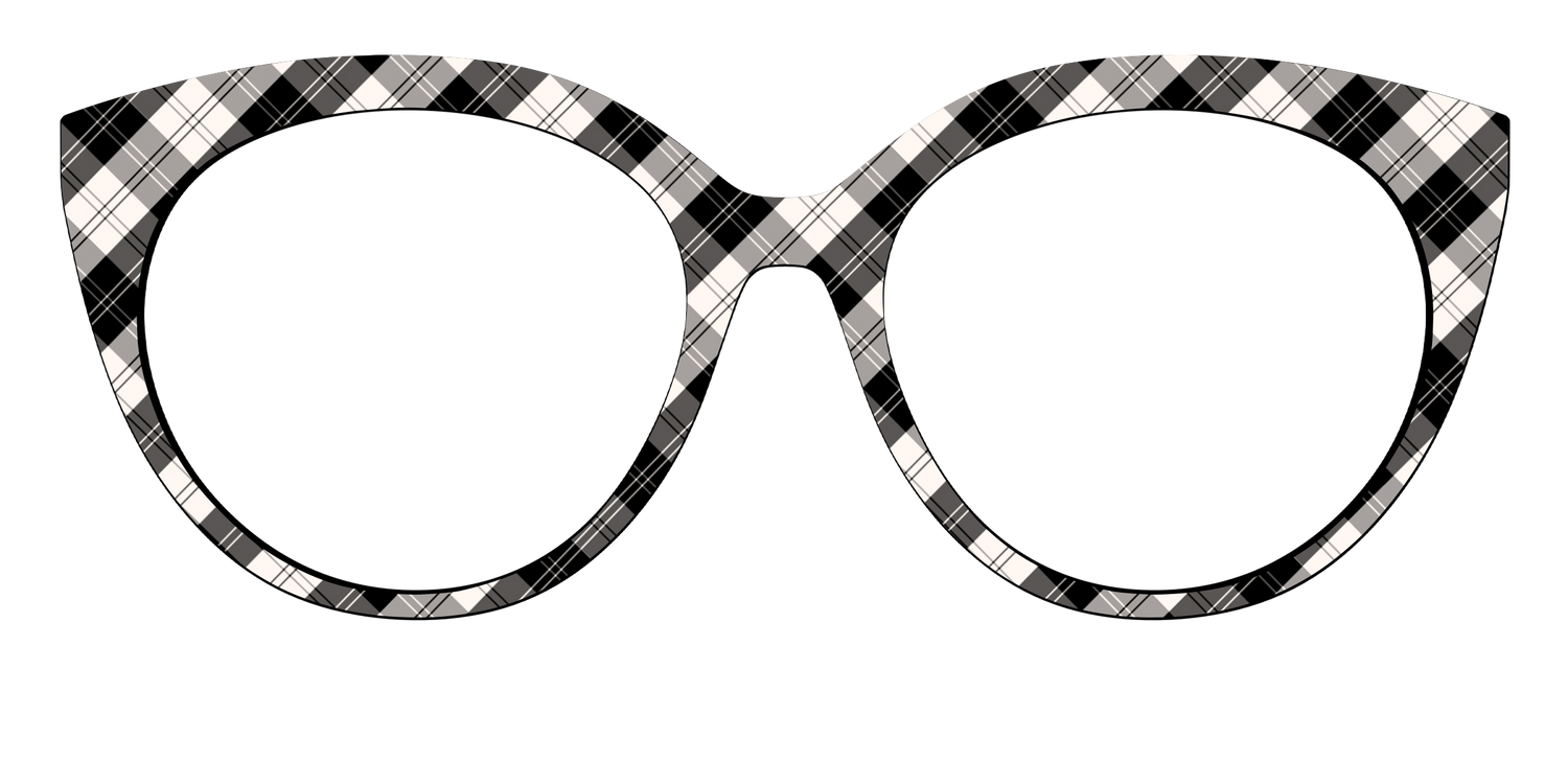 The B&W Plaid - Front Top Image - Pair Eyewear