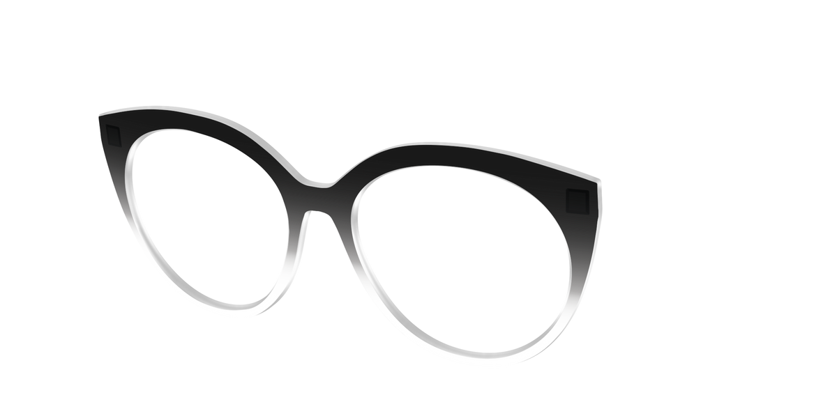 The Black Gradient Crystal - Angle Top Image - Pair Eyewear