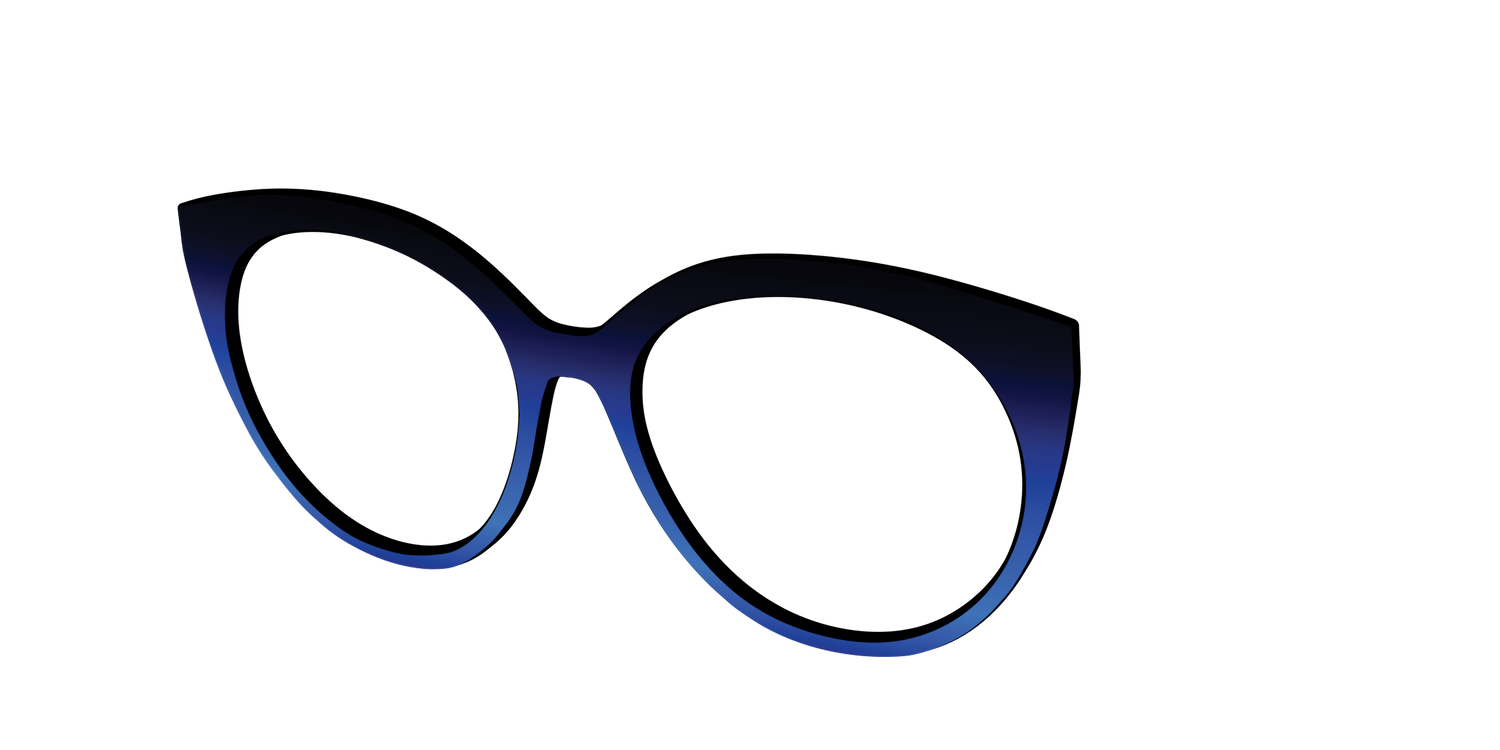 The Black to Blueberry Gradient - Angle Top Image - Pair Eyewear