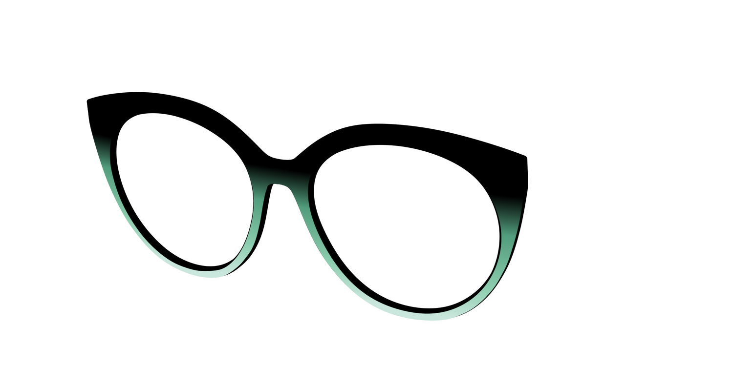 The Black to Spearmint Gradient - Angle Top Image - Pair Eyewear