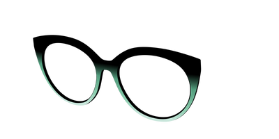 The Black to Spearmint Gradient - Angle Top Thumbnail - Pair Eyewear