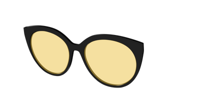 The Black With Citrine Yellow Lens - Angle Top Thumbnail - Pair Eyewear
