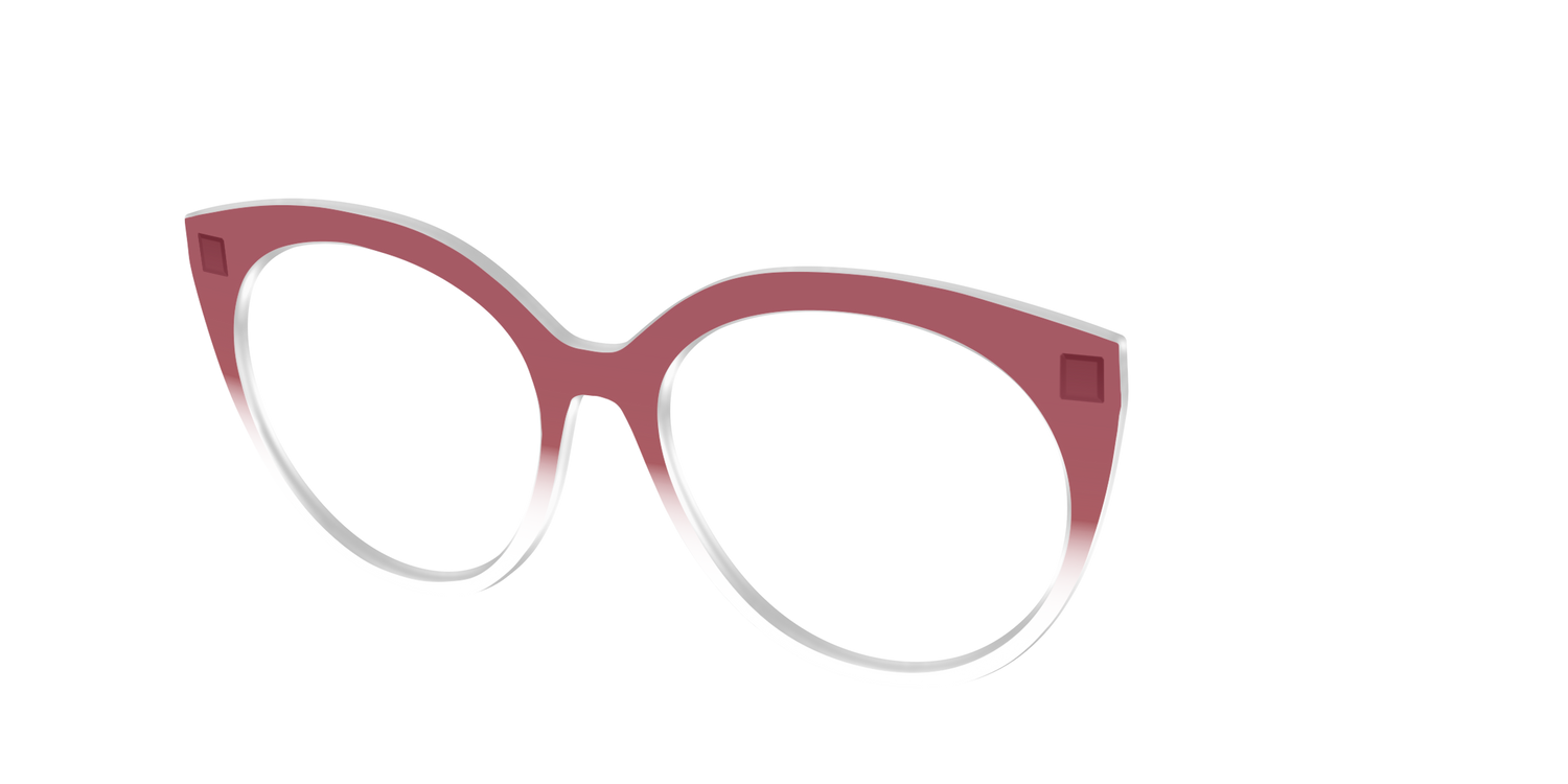 The Burgundy Gradient Crystal - Angle Top Image - Pair Eyewear