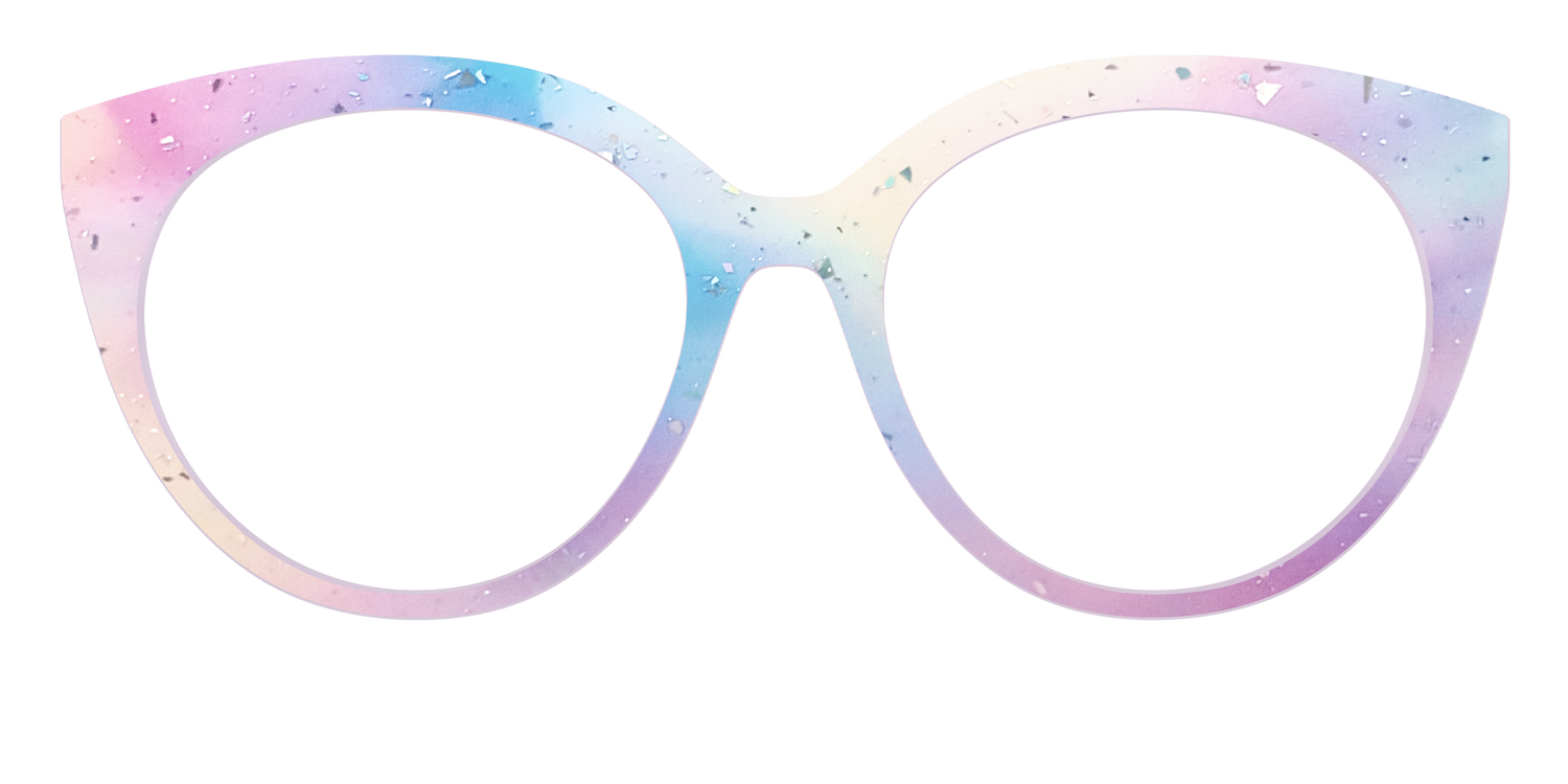 The Dreamy Pastel with Holographic Glitter - Front Top Image - Pair Eyewear