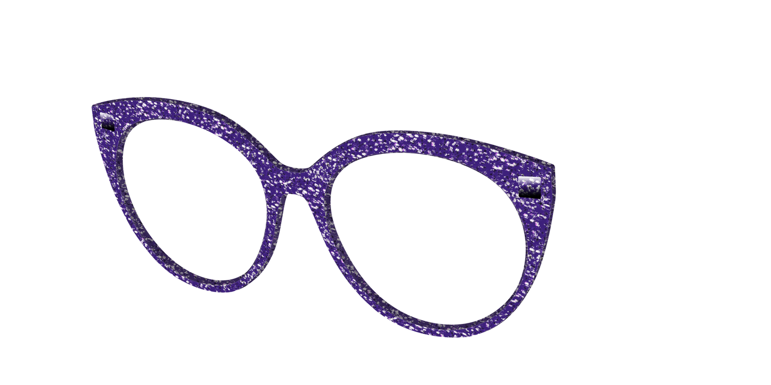 The Electric Purple Sparkle - Angle Top Image - Pair Eyewear