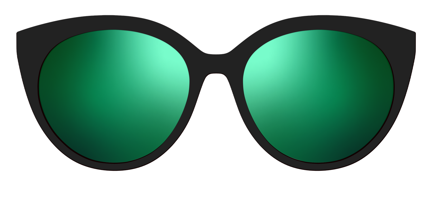 The Polarized Green Reflective Sun Top - Front Top Image - Pair Eyewear