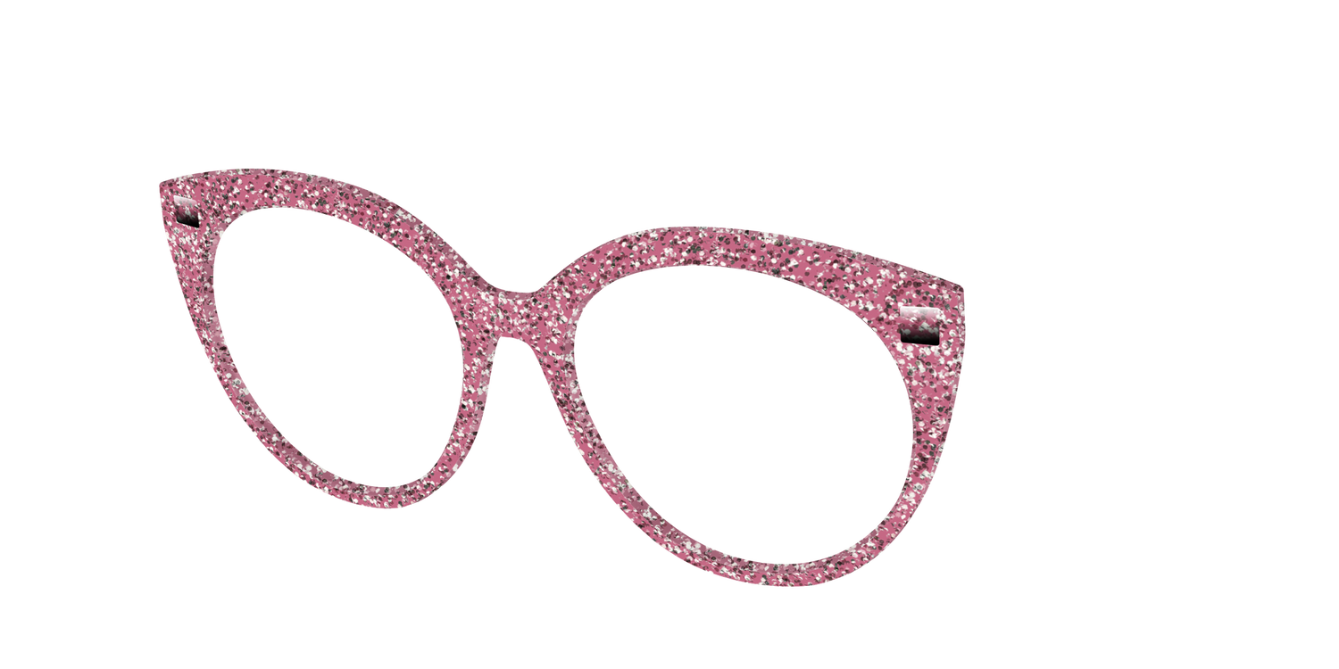 The Hot Pink Sparkle - Angle Top Image - Pair Eyewear