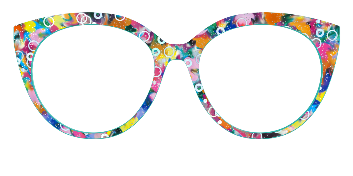 The Imaginative Tortoise with Bubble Glitter - Front Top Image - Pair Eyewear