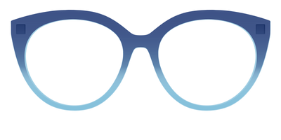 The Indigo to Sky Blue Gradient Crystal - Front Top Thumbnail - Pair Eyewear
