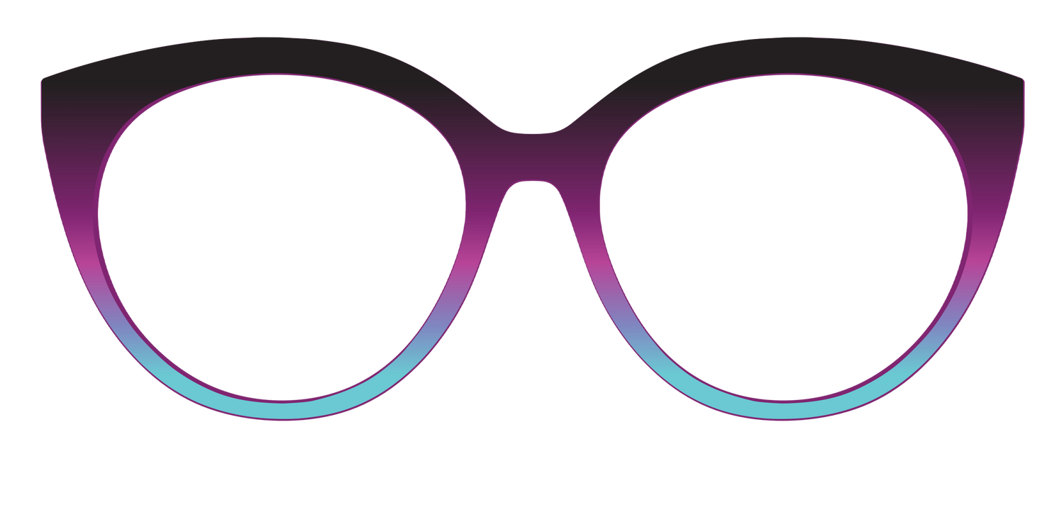 The Licorice to Seafoam Gradient - Front Top Image - Pair Eyewear