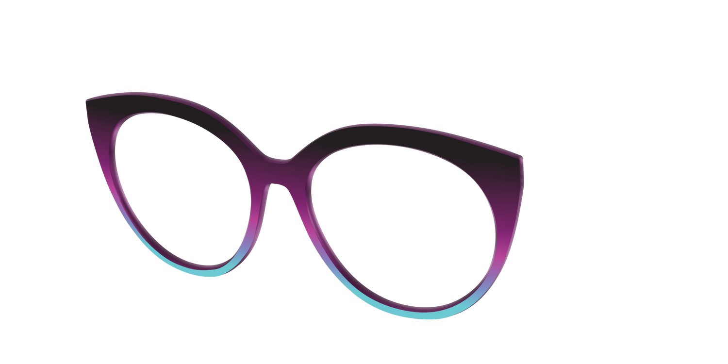 The Licorice to Seafoam Gradient - Angle Top Image - Pair Eyewear