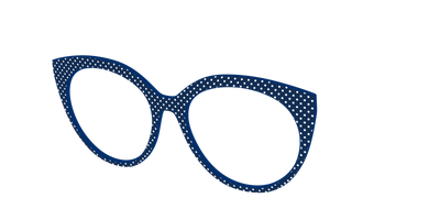 The Navy Pin Dot - Angle Top Thumbnail - Pair Eyewear