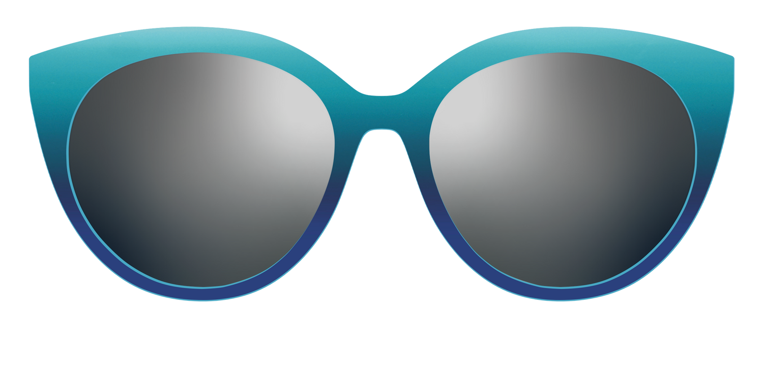 The Polarized Ocean Blue Sun Top - Front Top Image - Pair Eyewear