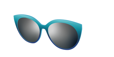 The Polarized Ocean Blue Sun Top - Angle Top Thumbnail - Pair Eyewear