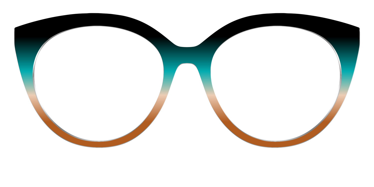 The Onyx to Rust Gradient - Front Top Image - Pair Eyewear