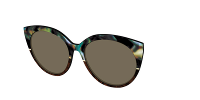 The Polarized Mirage Split with Gold Foil Sun Top - Angle Top Thumbnail - Pair Eyewear