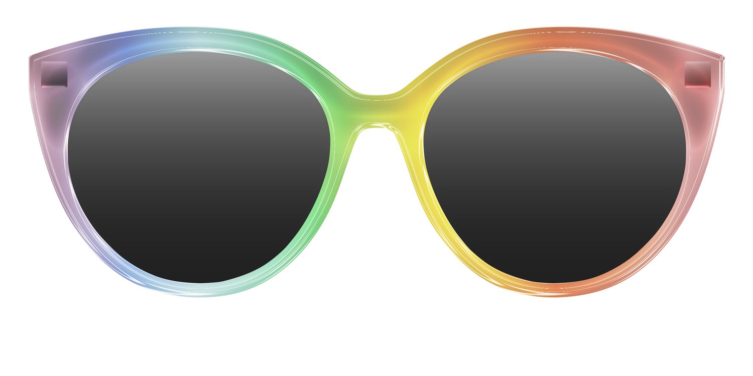 The Polarized Rainbow Gradient Sun Top - Front Top Image - Pair Eyewear