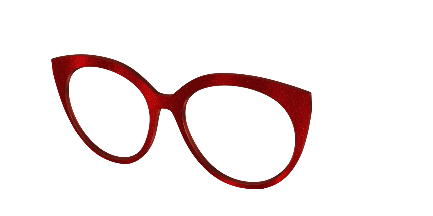 The Red Shimmer - Angle Top Image - Pair Eyewear