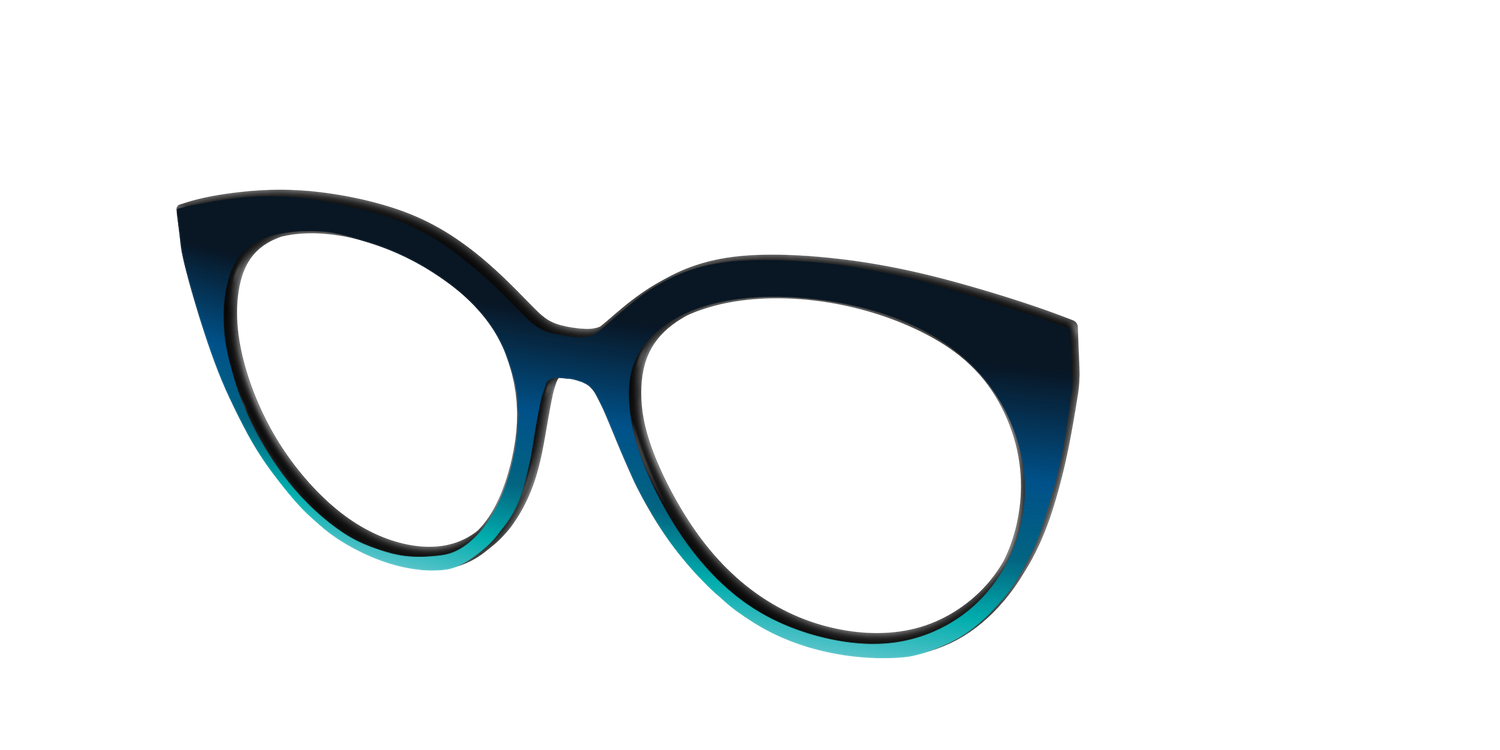 The Royal Blue to Seafoam Gradient - Angle Top Image - Pair Eyewear