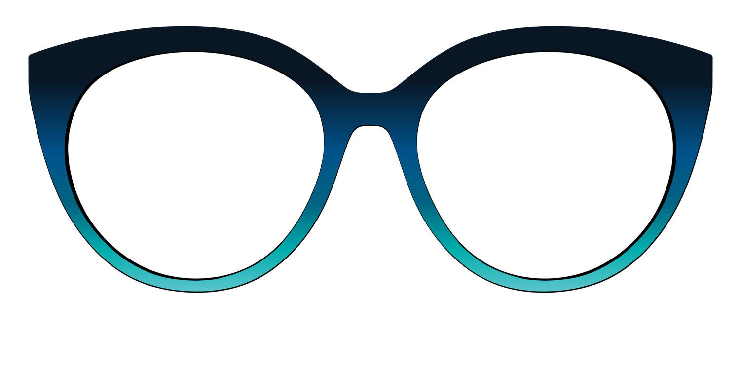 The Royal Blue to Seafoam Gradient - Front Top Image - Pair Eyewear