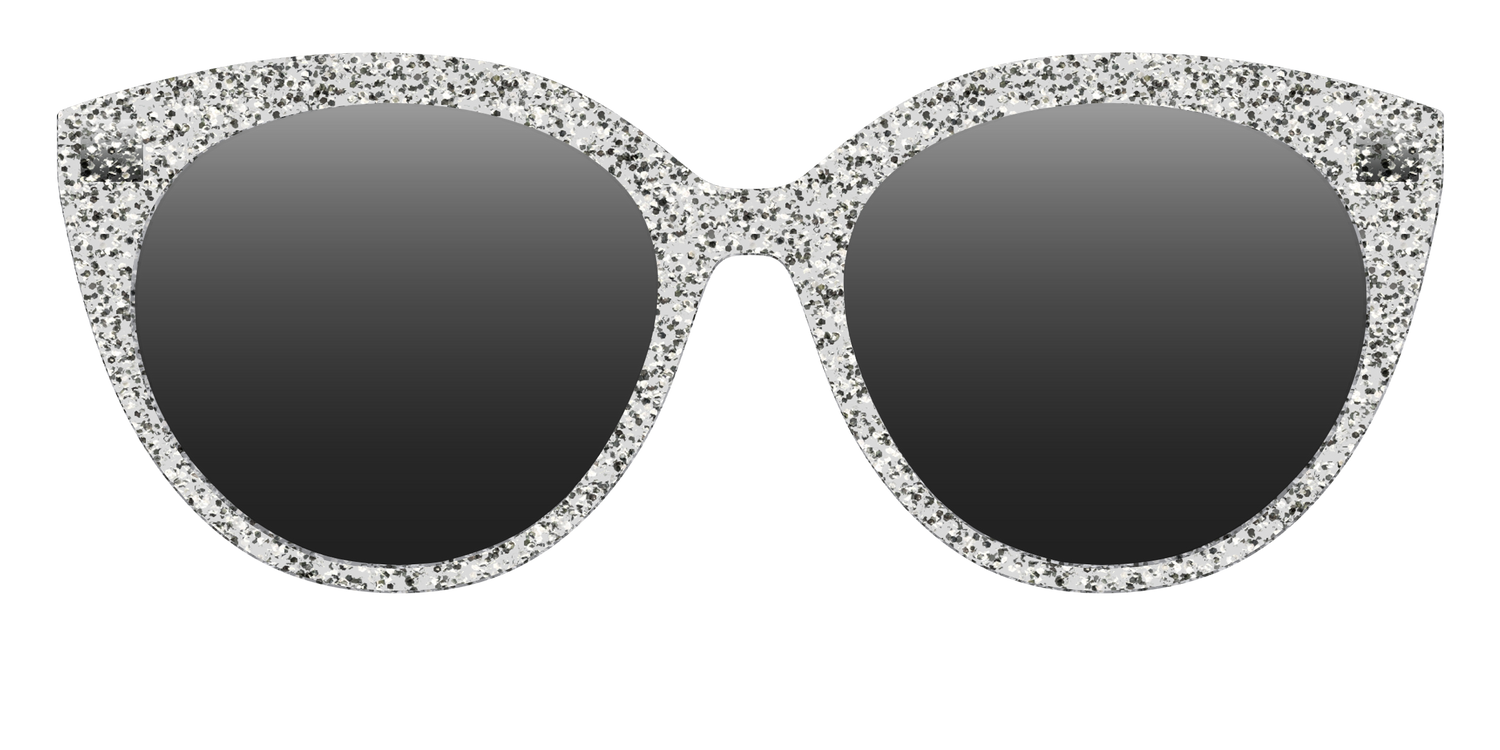 The Polarized Silver Sparkle Sun Top - Front Top Image - Pair Eyewear