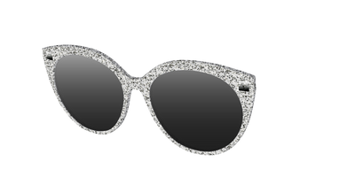 The Polarized Silver Sparkle Sun Top - Angle Top Thumbnail - Pair Eyewear