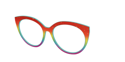 The Spectrum Gradient with Gold Flakes - Angle Top Thumbnail - Pair Eyewear