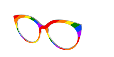 The Traditional Pride Flag - Angle Top Thumbnail - Pair Eyewear