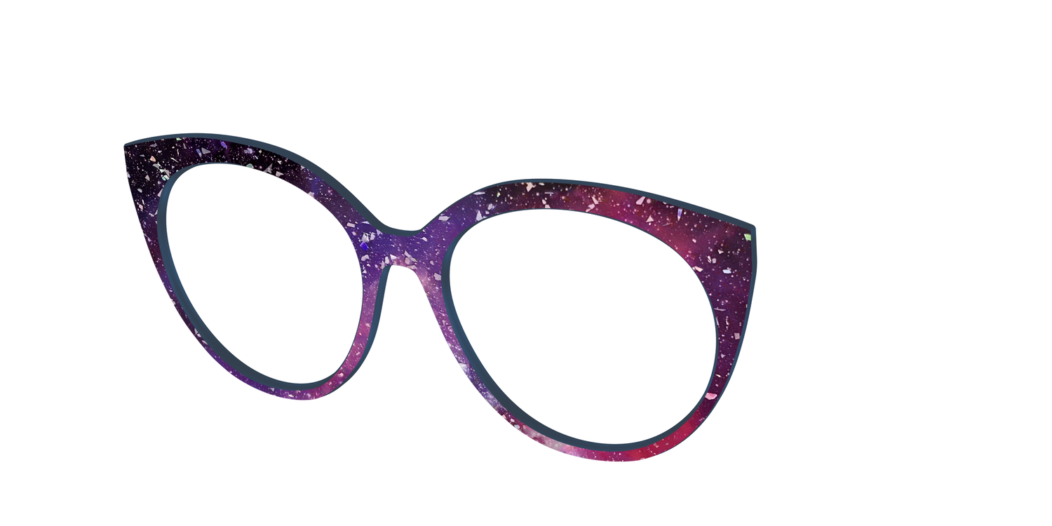 The Twilight Sky with Holographic Glitter - Angle Top Image - Pair Eyewear