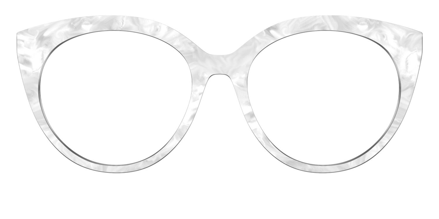 The White Pearlescent - Front Top Image - Pair Eyewear