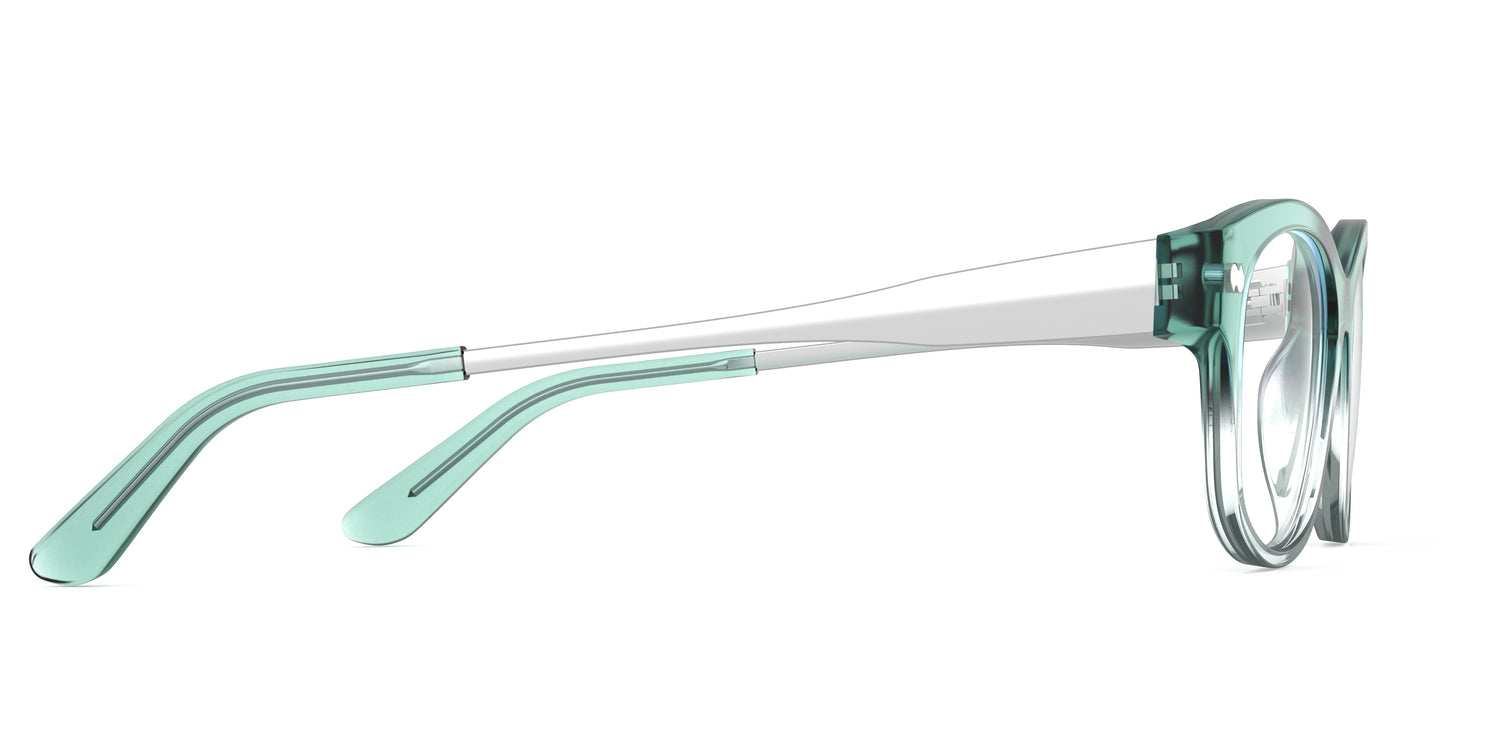 The Addison - Teal Pearlized Gradient Acetate Silver Metal - Carousel3 - Pair Eyewear