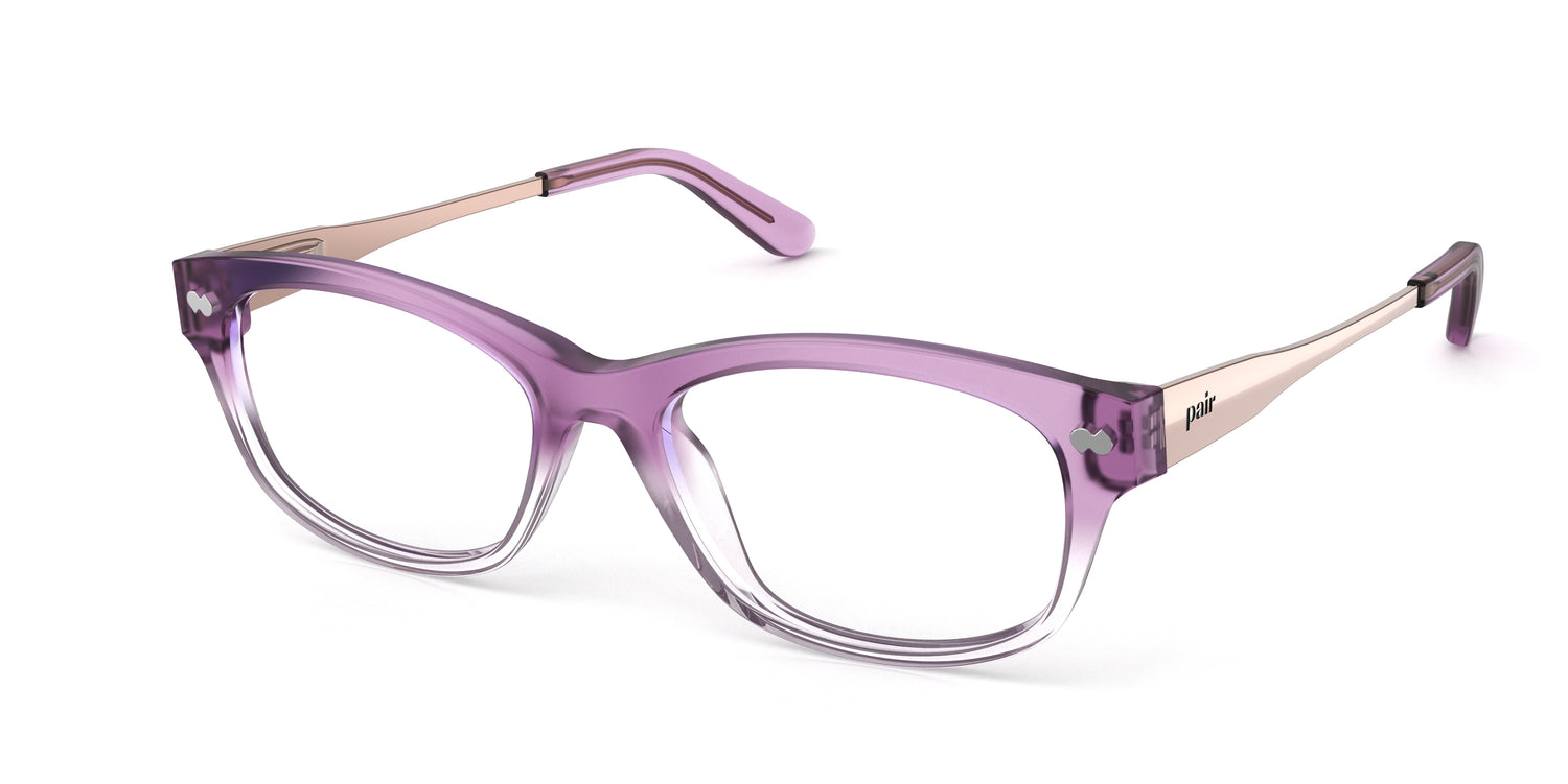 The Addison - Violet Pearlized Gradient Acetate Rose Gold Metal - Carousel1 - Pair Eyewear