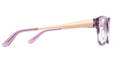 The Addison - Violet Pearlized Gradient Acetate Rose Gold Metal - Thumbnail3 - Pair Eyewear