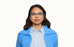 The Addison - Teal Pearlized Gradient Acetate Silver Metal - LifeStyle Thumbnail1 - Pair Eyewear
