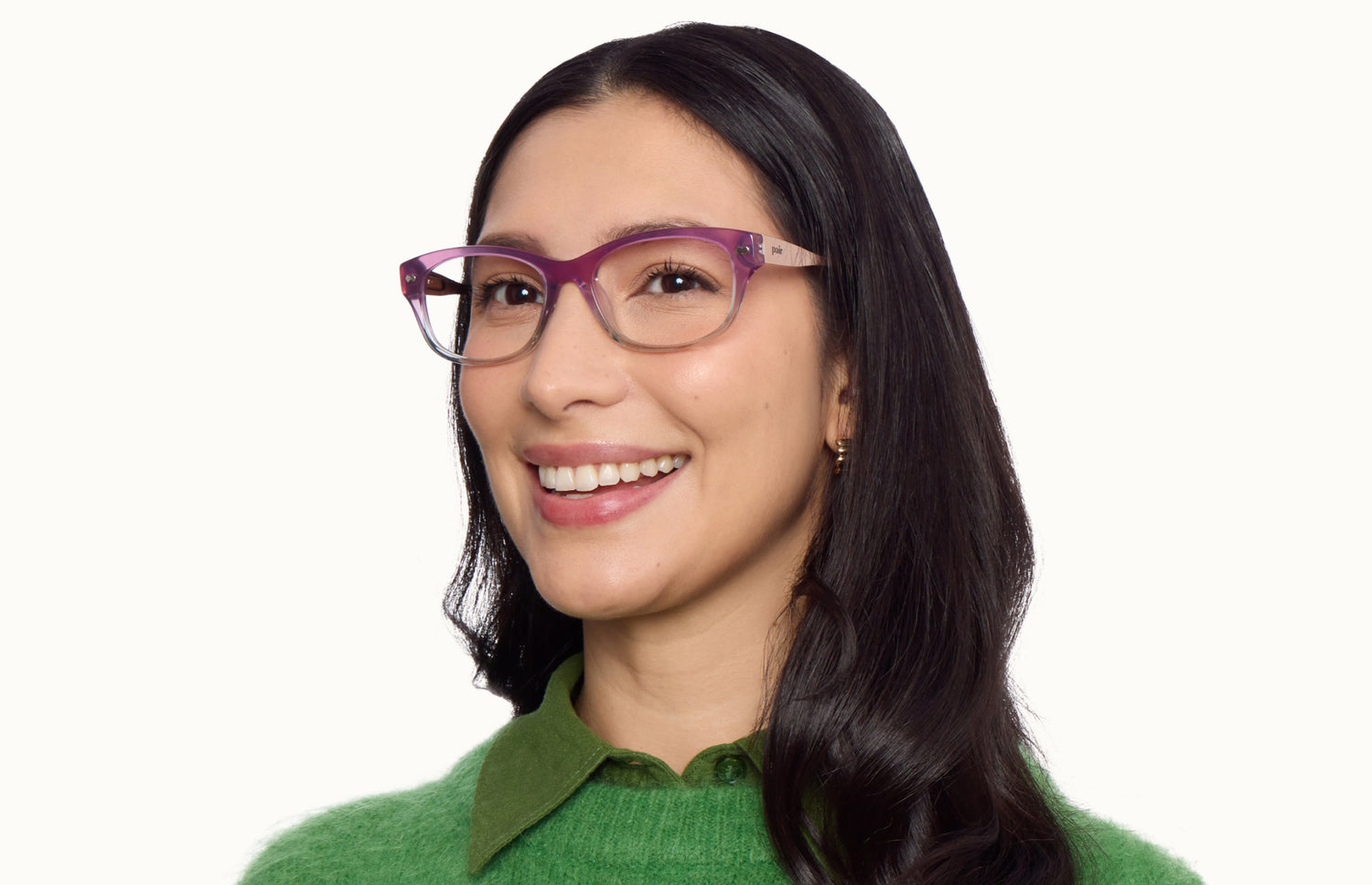 The Addison - Violet Pearlized Gradient Acetate Rose Gold Metal - LifeStyle2 - Pair Eyewear