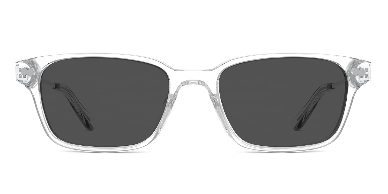 The Finley - Crystal Clear Acetate Silver Metal Sun - Carousel3 - Pair Eyewear